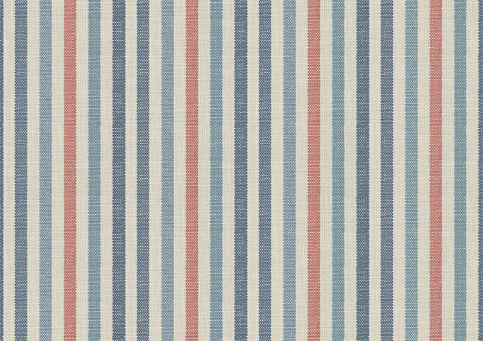 Emily Bond Cornish Stripe, Blue Multi - Twist&Fit Roman Blind - Image 8